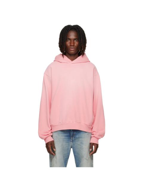 Acne Studios Pink Fleece Logo Hoodie