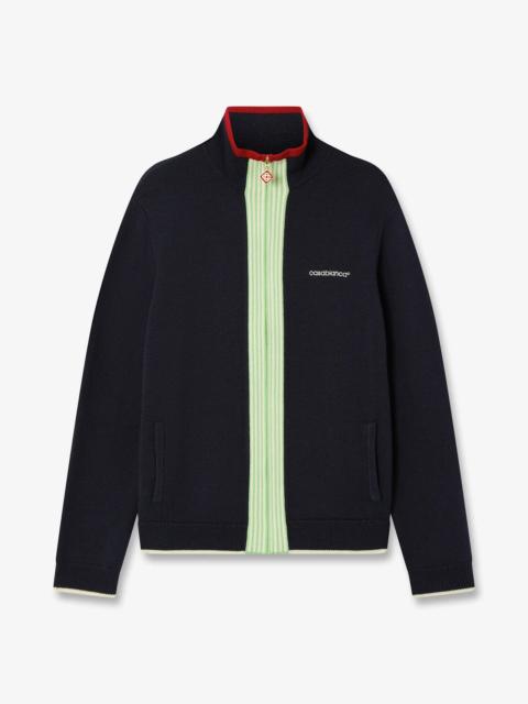 CASABLANCA Navy Merino Track Jacket | Casablanca Paris