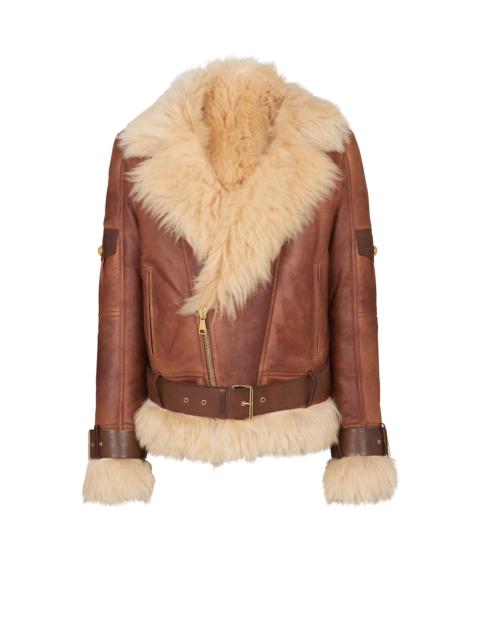Balmain Sheepskin aviator jacket | REVERSIBLE