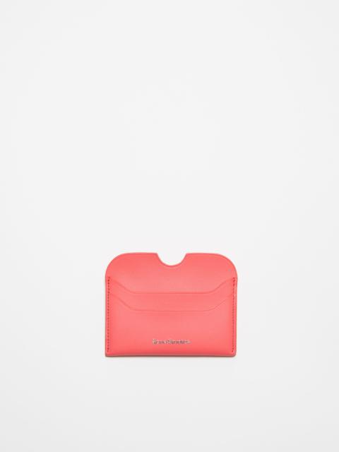 Leather card holder - Electric pink