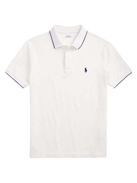 Polo Ralph Lauren Men's Oxford Mesh Stretch Cotton Polo Shirt - White