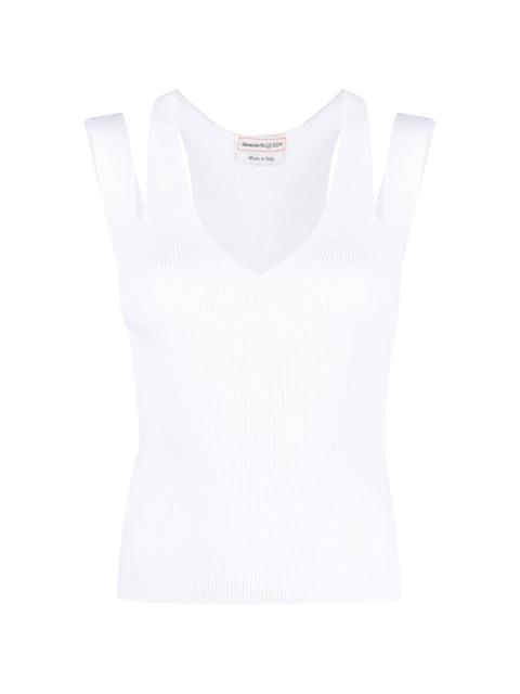 cut-out sleeveless top