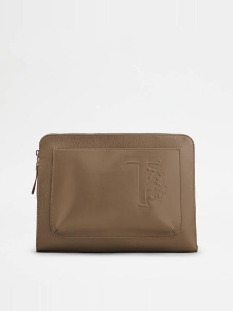 Tod's BAG IN LEATHER SMALL - BROWN