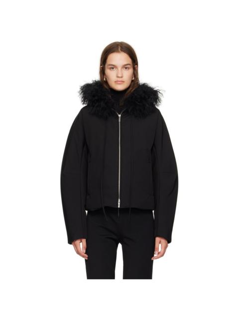 FERRAGAMO Black Zip Down Jacket
