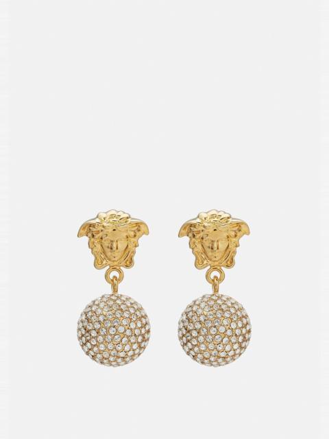 VERSACE Medusa Crystal Ball Earrings