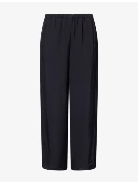 Theory The Slit Wide-Leg Woven Trousers