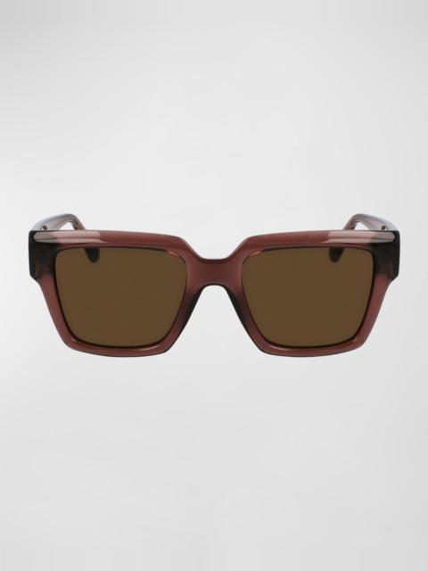 FERRAGAMO Gancini Acetate Square Sunglasses