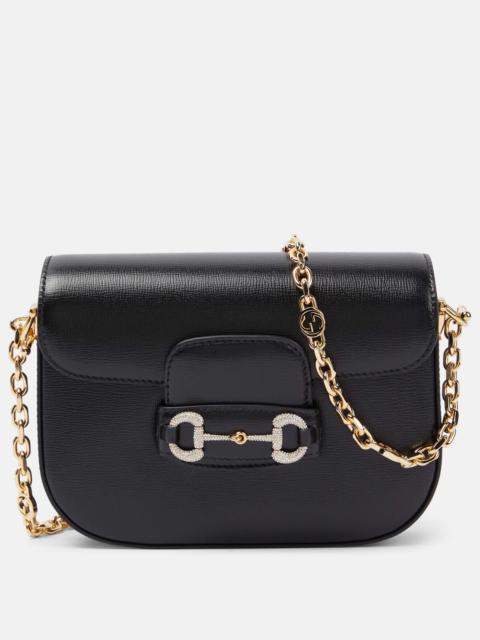 GUCCI Gucci Horsebit 1955 GG Crystal shoulder bag