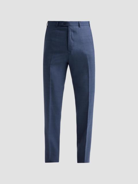EMPORIO ARMANI Men's Textured Wool Trousers - Blue Avio Melange