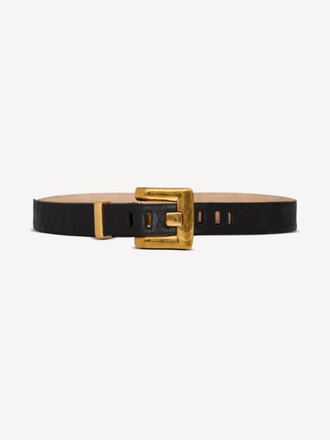 Balmain Anthem smooth leather belt