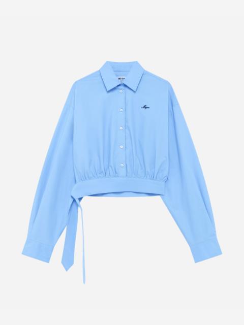 MSGM Poplin shirt with side bow