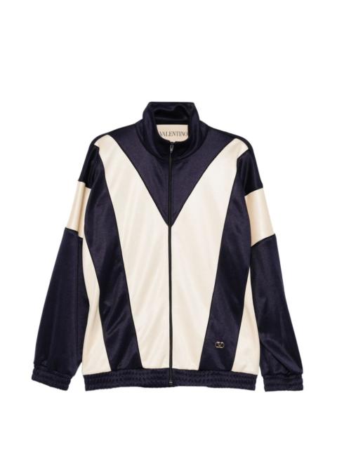 Valentino logo-patched zip-up sweatshirt