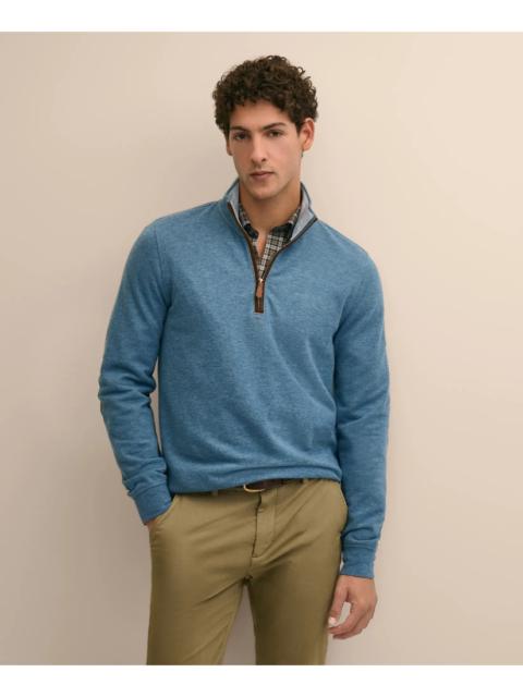 Brooks Brothers Cotton Blend Pique Quarter-Zip