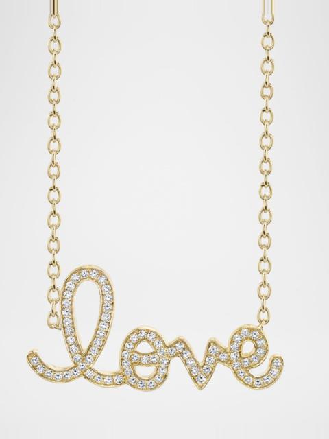 SYDNEY EVAN XL Diamond Love Necklace in 14K Yellow Gold