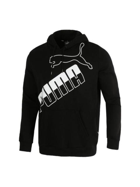 PUMA PUMA Big Logo Hoodie 'Black White' 588667-01