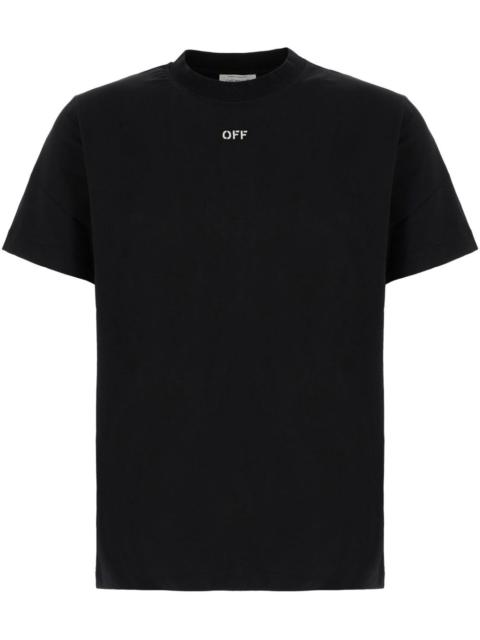 Off-White embroidered-logo cotton T-shirt