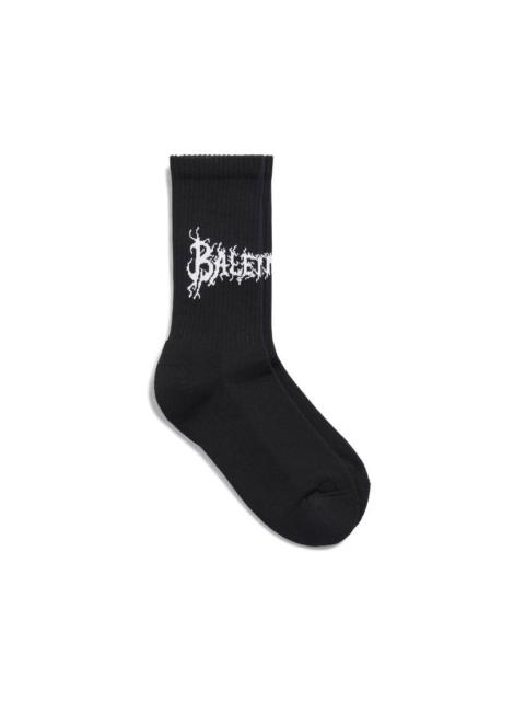 Men's Diy Metal Outline Socks in Black/white