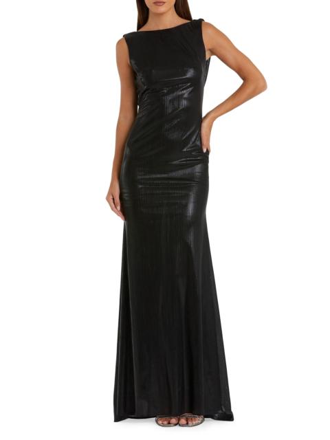 MAC DUGGAL Women's Metallic Cowlneck Mermaid Gown - Black