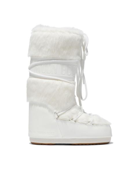 MOON BOOT faux-fur lace-up sneakers