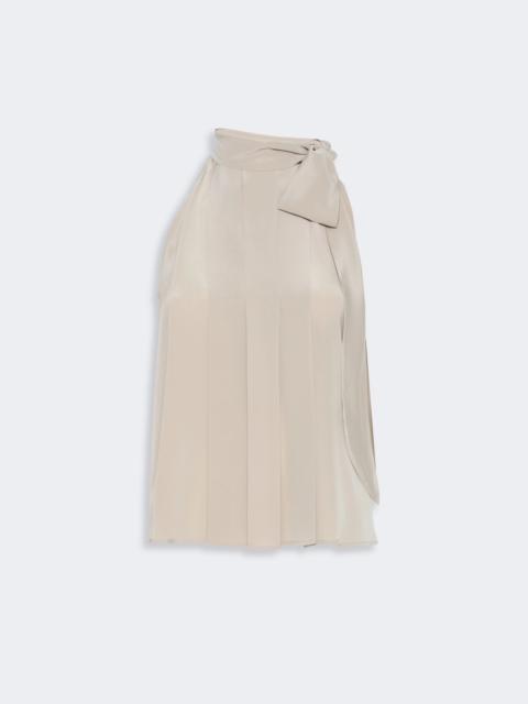 Max Mara FUNE Sleeveless crepe de chine top - STONE