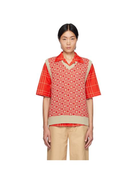 Marni Red Jacquard Vest