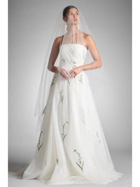 SACHIN & BABI Anais Gown - White/Embroidered Floral