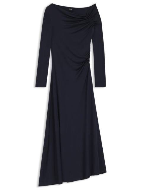 BOSS LONG-SLEEVED DRESS WITH ASYMMETRIC NECKLINE
