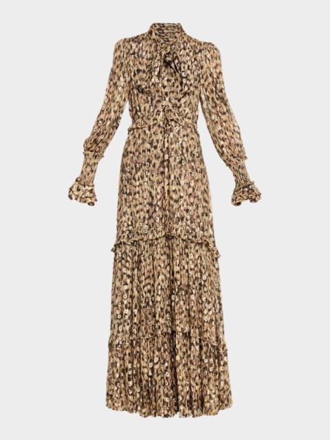 KOBI HALPERIN Dana Animal-Print Maxi Dress