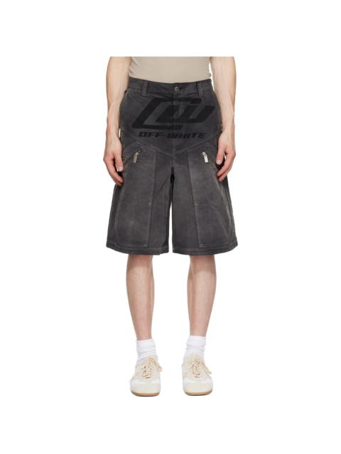 Off-White Black Owr Grad Cot Carpenter Shorts