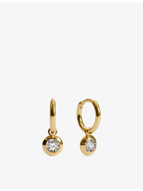 MONICA VINADER Round 18ct Gold Vermeil And Lab Grown Diamond Huggie Earrings