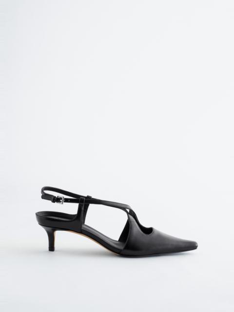 & Other Stories Criss-Cross Leather Slingback Pumps