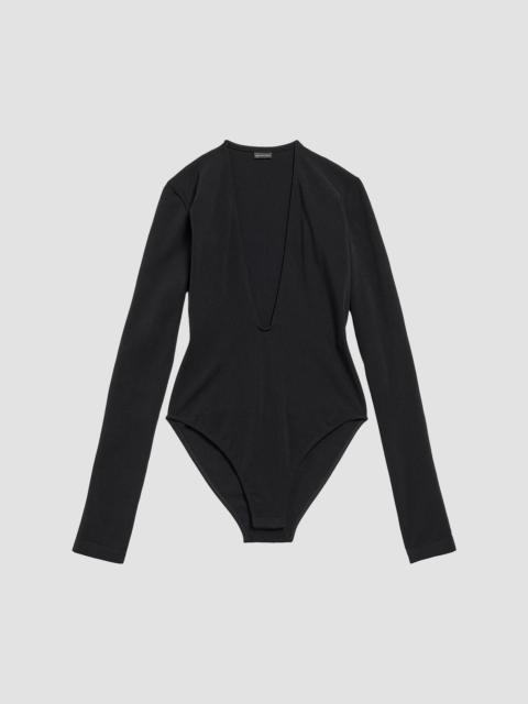 BALENCIAGA Women's V-Neck Body Top - Black