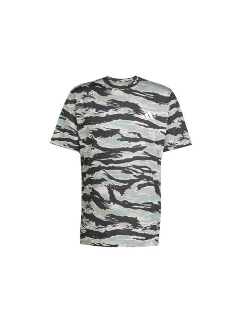 adidas adidas Train Essentials Camo Aop T-Shirt Silver Pebble Black