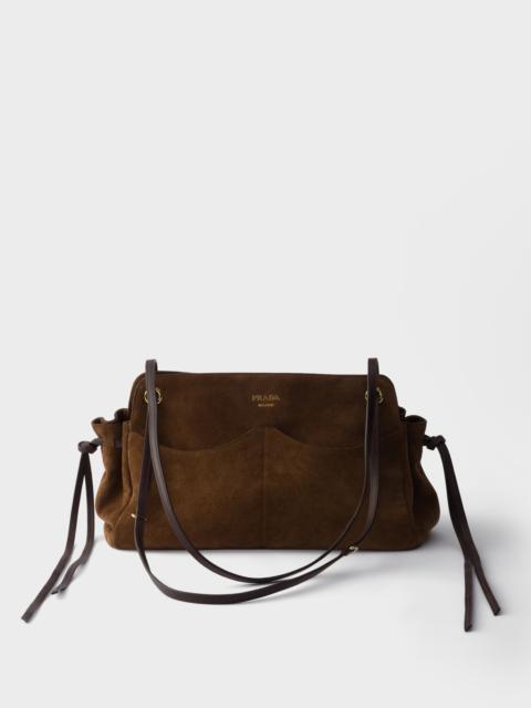 Prada Prada Carry large suede tote bag