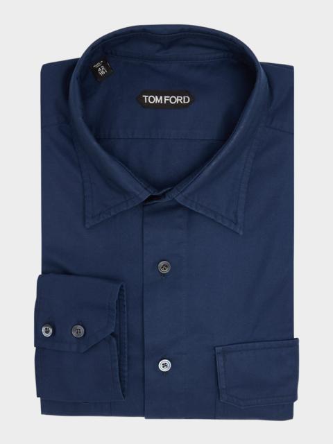 TOM FORD Men's Cotton Twill Double-Pocket Overshirt