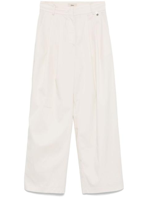 Herno pleat-detailing trousers