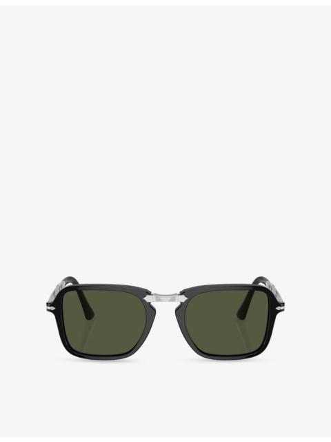 Persol PO3330SS Rectangle-Frame Acetate Sunglasses