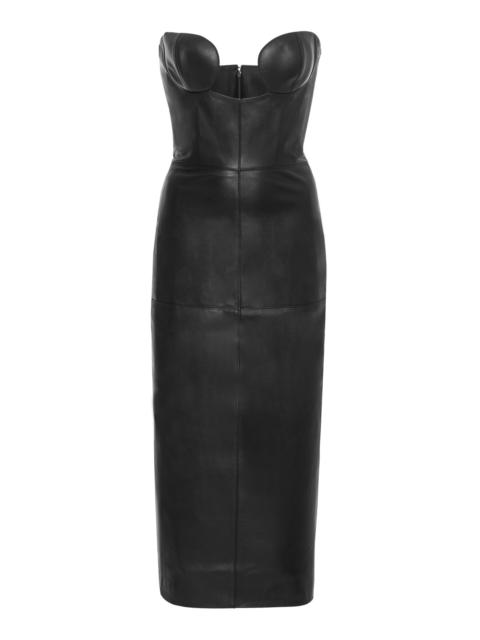 NENSI DOJAKA Bonded Leather Dress black