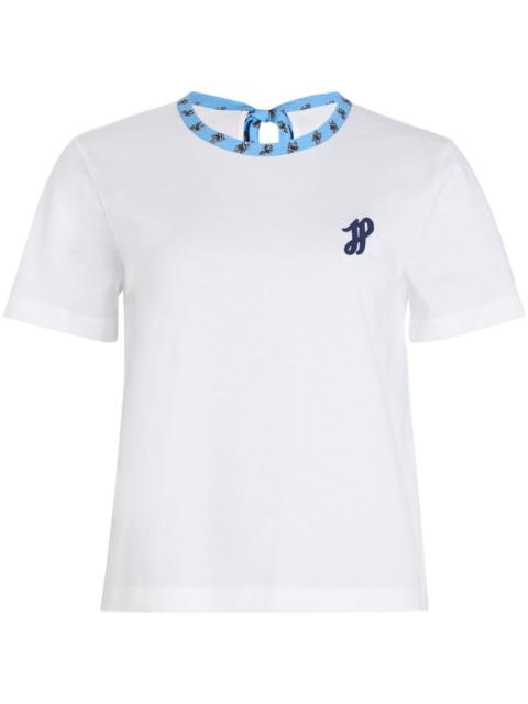 PATOU contrast-collar organic cotton T-shirt