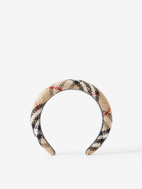 Burberry Vintage Check Bouclé Hairband