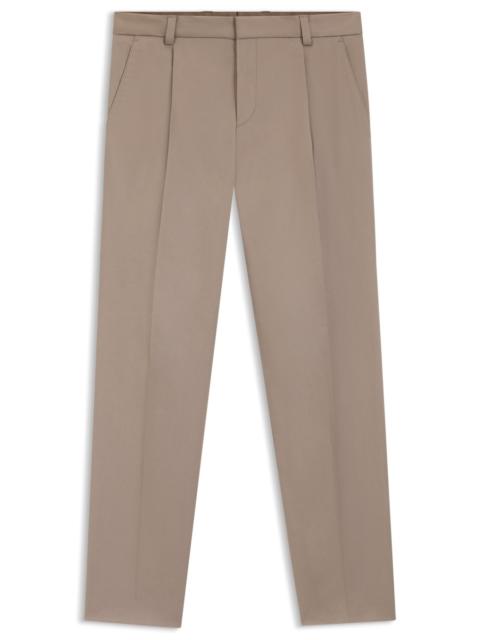 HUGO SLIM-FIT PANTS IN PAPER-TOUCH STRETCH COTTON