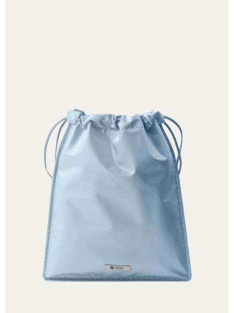 Prada Wish Silk Duchesse Drawstring Pouch Bag