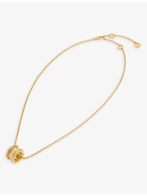 BVLGARI B.zero1 Rock 18ct yellow-gold and 0.38ct brilliant-cut diamond pendant necklace