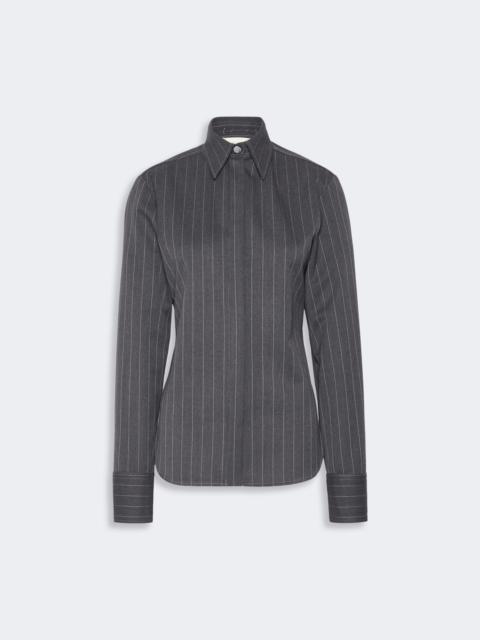 Sportmax PEPLI Slim wool shirt - MEDIUM GREY