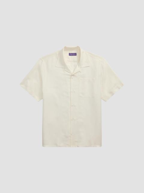 Ralph Lauren Men's Silk-Linen Camp Shirt - Classic Cream