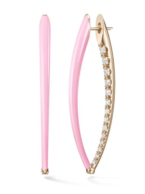 MELISSA KAYE Large Marissa Pink Cristina Earrings