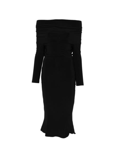 NORMA KAMALI off-shoulder midi dress