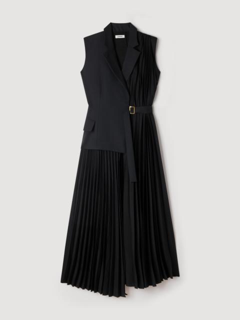 Sandro 2-IN-1 WRAPAROUND MAXI DRESS