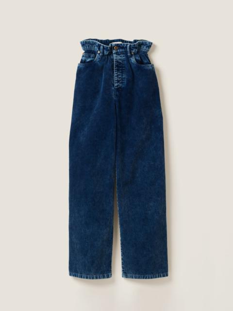 Washed corduroy pants