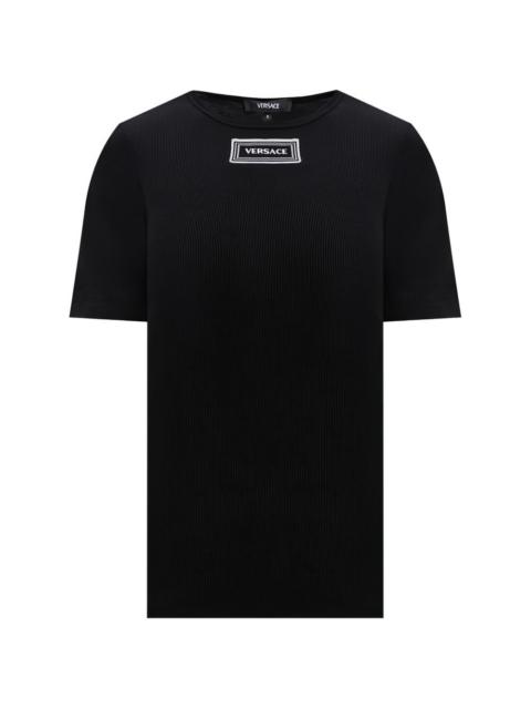 VERSACE logo-patch T-shirt